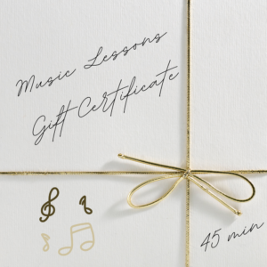 Music Lesson(s) Gift Certificate – 45 Minutes